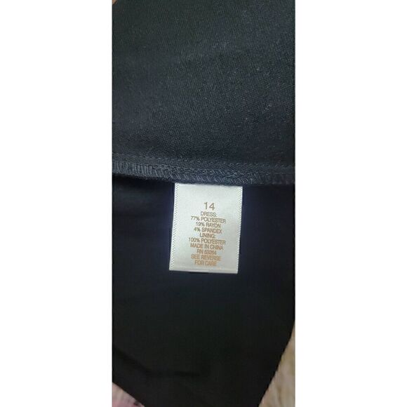 Roz & Ali Sz 14 Little Black Dress Metallic Decals New - Picture 6 of 7